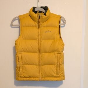 Eddie Bauer Mustard Yellow Puffer Vest Boys Medium